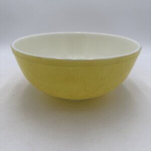 Vintage Yellow Pyrex Large 10 1/2" 4 Qt 404 Primary Color Nesting Mixing Bowl